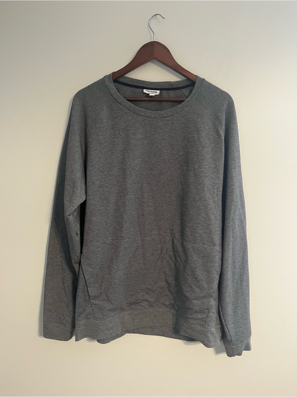 Frank & Oak Men's Gray Crewneck Sweater